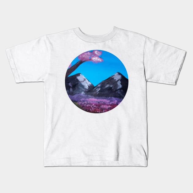 Aokigahara Forest - Acrylic Painting Kids T-Shirt by LukjanovArt